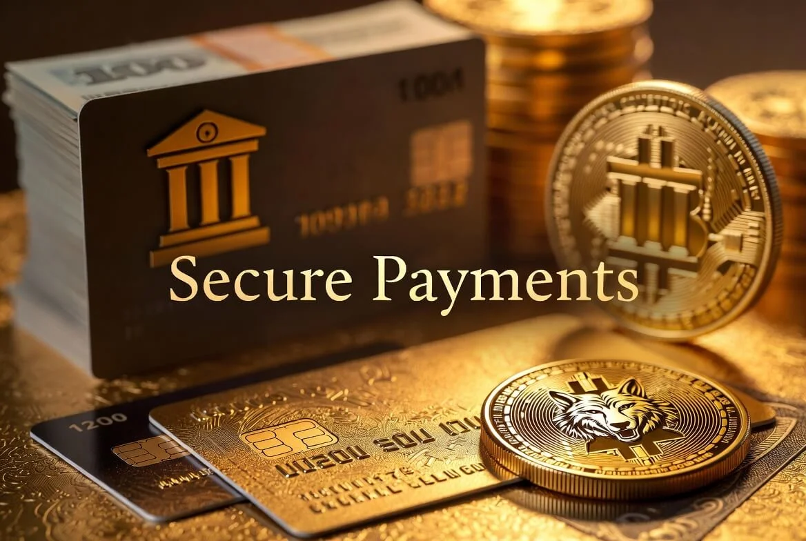 Wolf Winner withdrawal options with PayID, cards, bank transfer and crypto in AUD