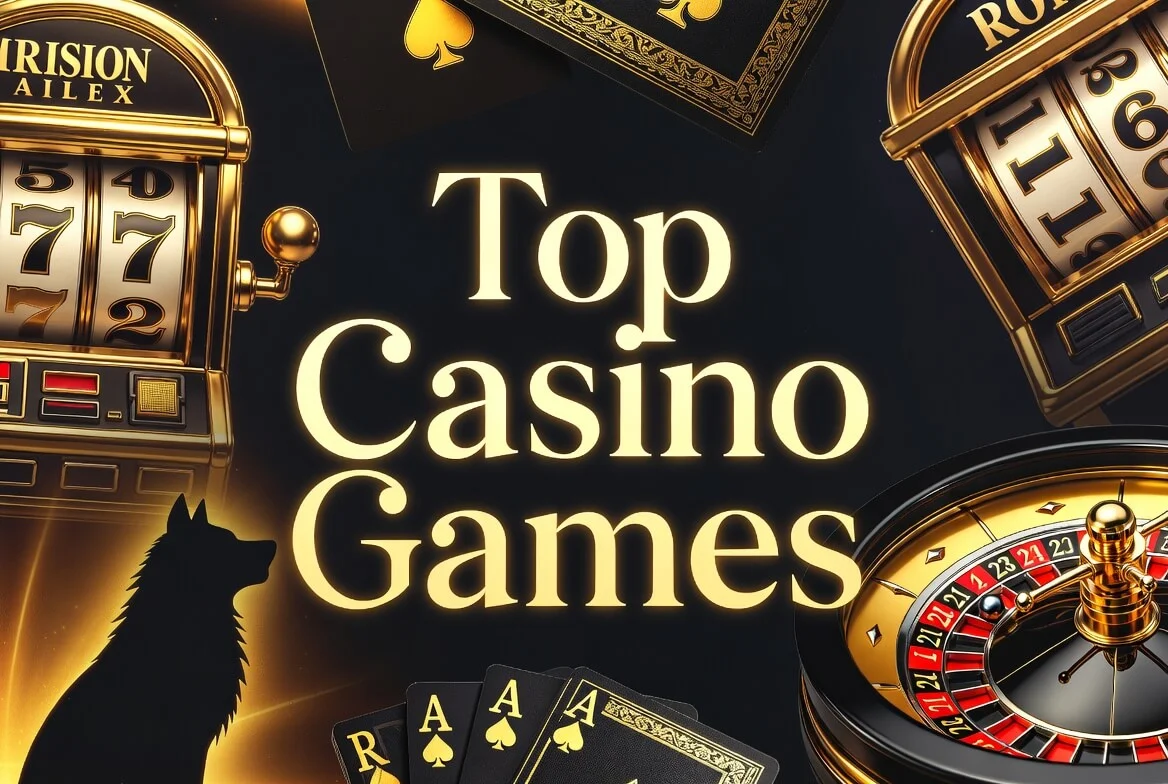 Wolf Winner online pokies lobby with jackpot, classic and feature titles